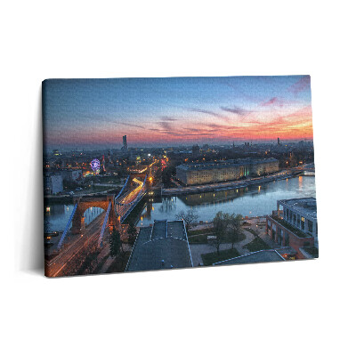 Canvas kép 60x40 Wroclaw madártávlatból