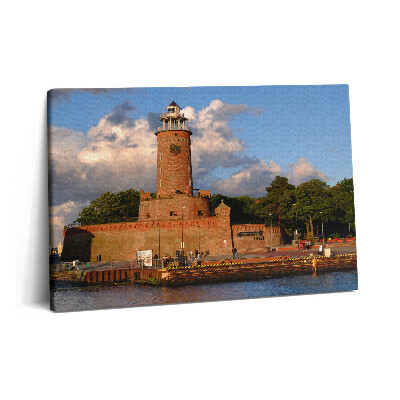 Canvas kép 60x40 Világítótorony Kolobrzeg Lengyelországban