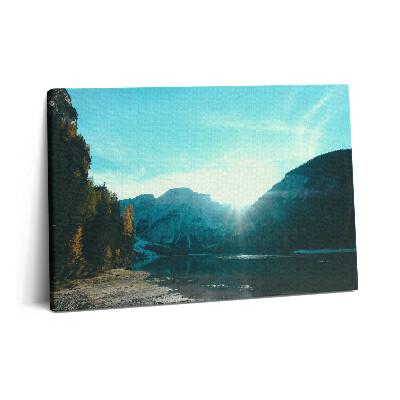 Canvas kép 60x40 Hegy és folyó Lengyelországban