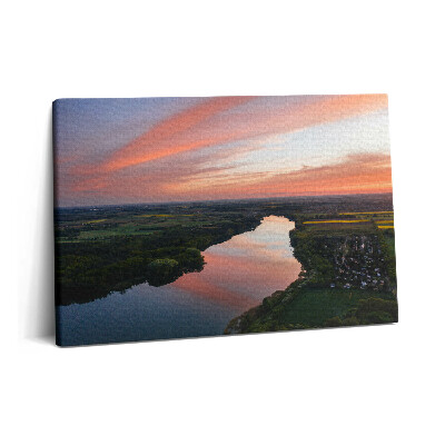 Canvas kép 60x40 Légi felvétel egy tóról
