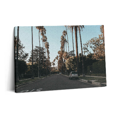 Canvas kép 60x40 Jármű az úton a fák között