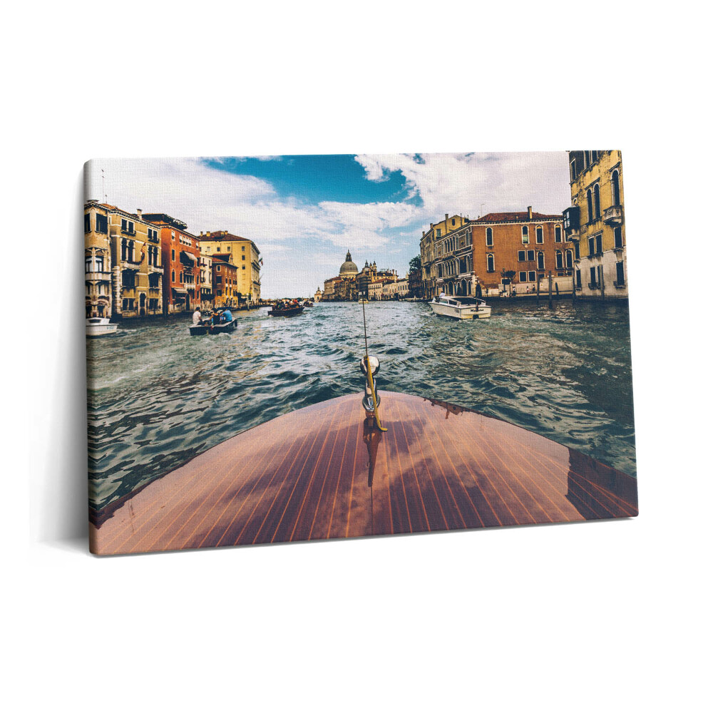 Canvas kép 60x40 Motorcsónak a folyón