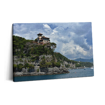 Canvas kép 60x40 Portofino sziklás hegye