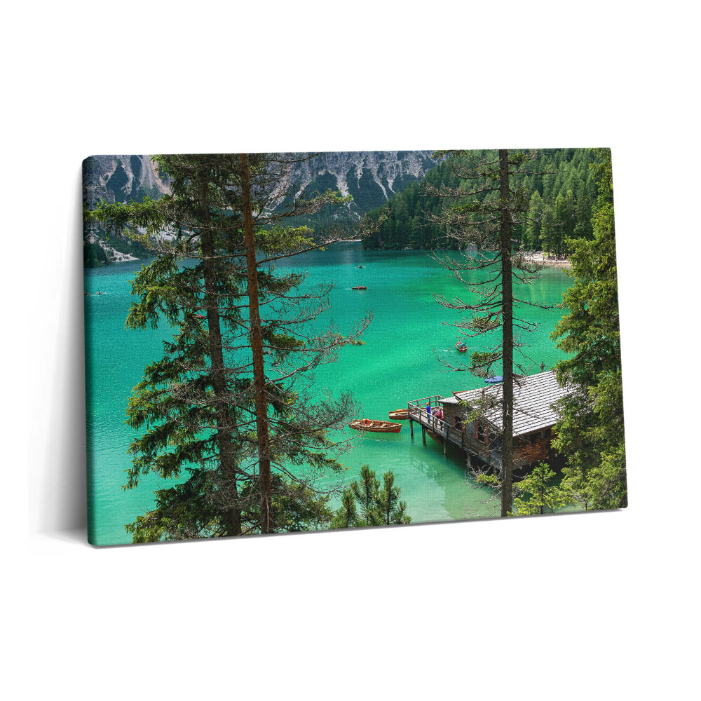 Canvas kép 60x40 Fából készült kenu a vízben