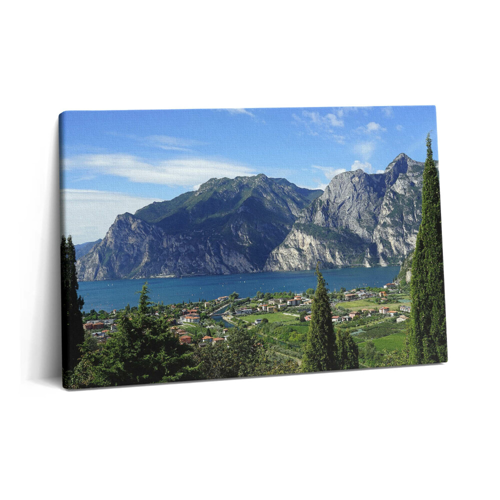 Canvas kép 60x40 Zöld fák a város előtt