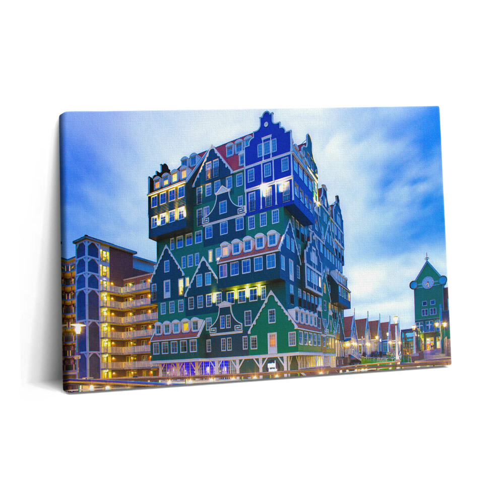 Canvas kép 60x40 Színes ház Amszterdamban