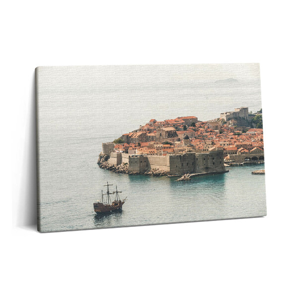 Canvas kép 60x40 Vitorlás hajó Dubrovnikban