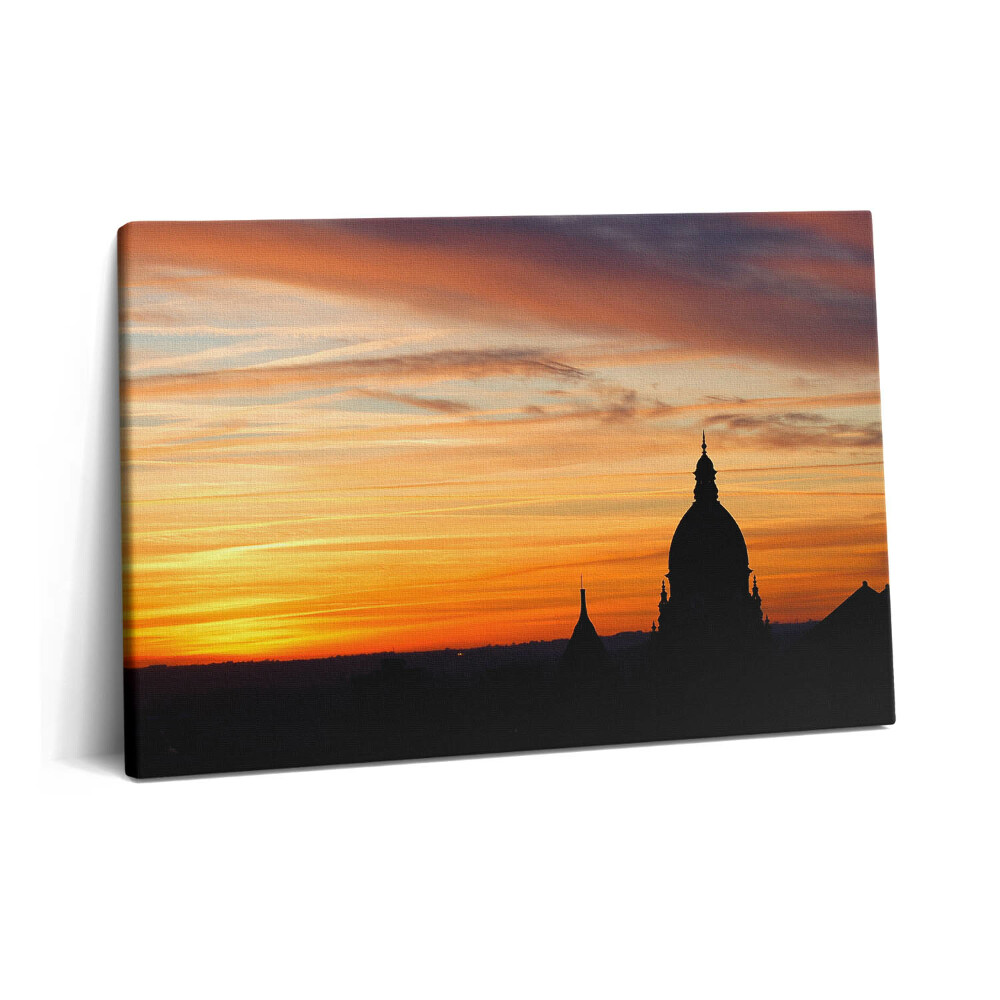 Canvas kép 60x40 Épület naplementében
