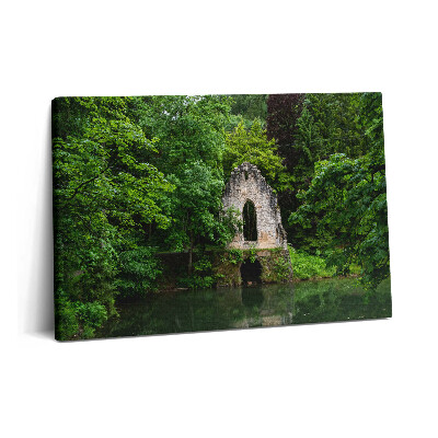 Canvas kép 60x40 Egy régi kápolna romjai Chamonix Franciaországban