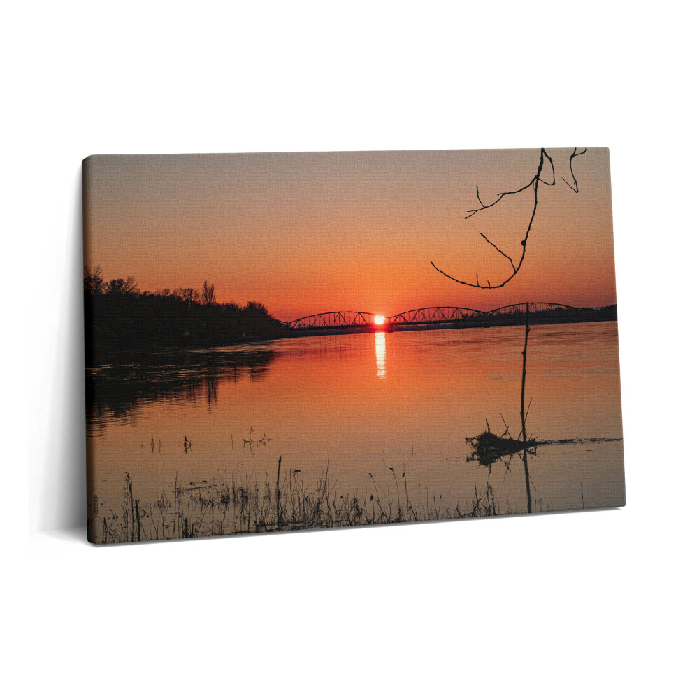 Canvas kép 60x40 Tavas táj naplementében