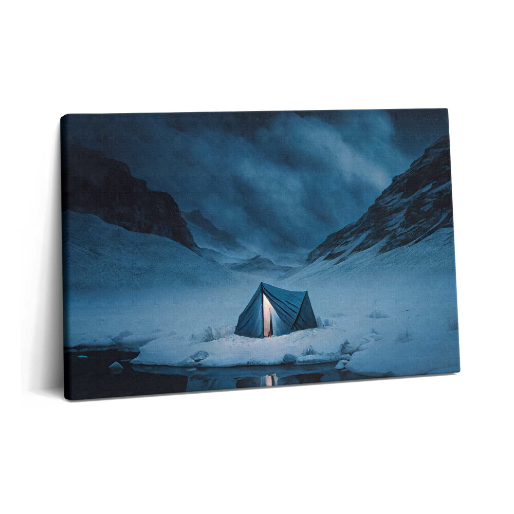 Canvas kép 60x40 Sátor az izlandi hegyekben