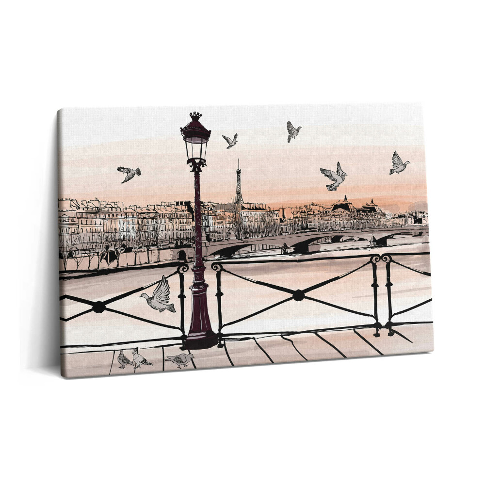 Canvas kép 60x40 Naplemente a Szajna felett