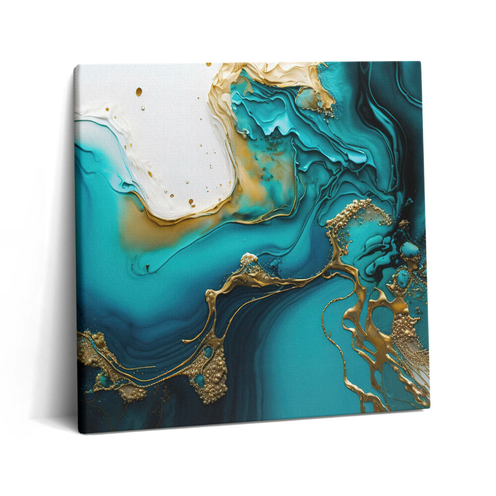 Vászonkép 60x60 Türkiz absztrakció