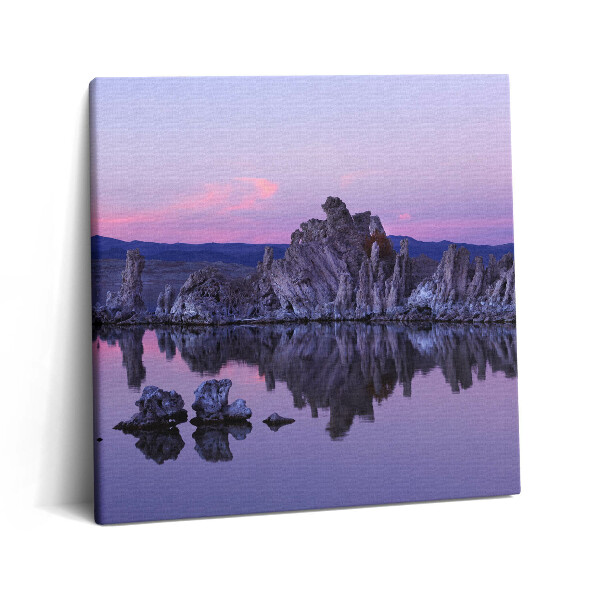 Vászonkép 60x60 A sziklák tükröződése a vízben