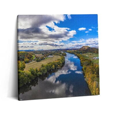 Vászonkép 60x60 Az ég tükörképe a folyóban