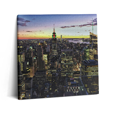 Vászonkép 60x60 Város naplementében