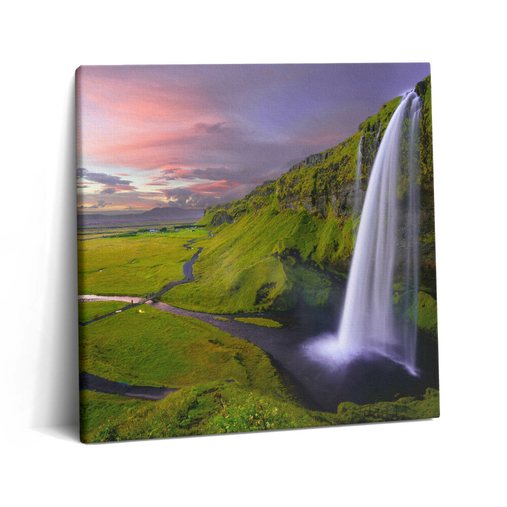 Vászonkép 60x60 Tájkép egy félig-meddig vízesésről