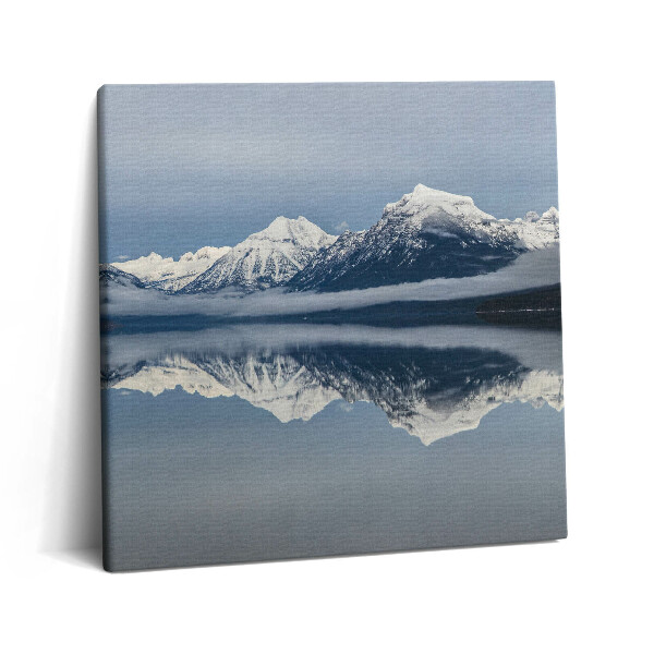 Vászonkép 60x60 Hegyek tükröződése a tóban
