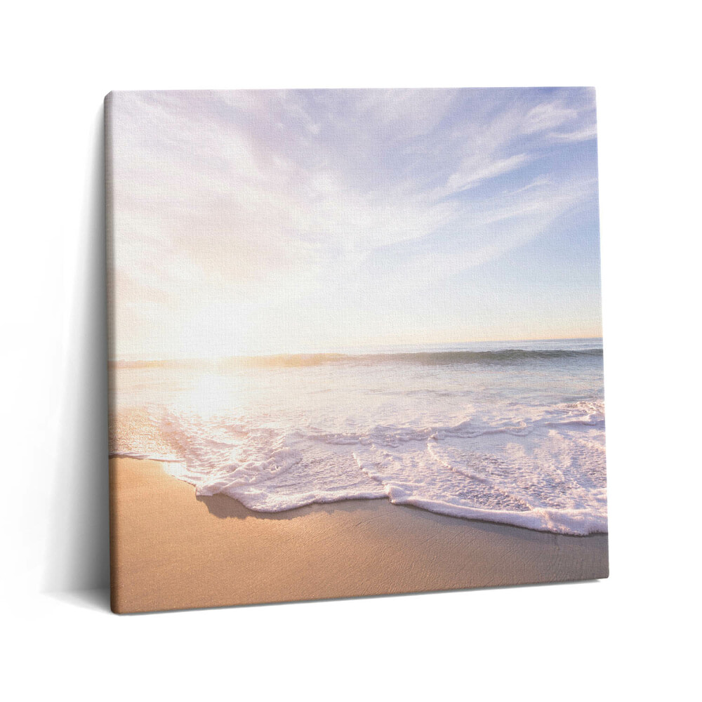 Vászonkép 60x60 Napfelkelte a tengerparton és a tengeren