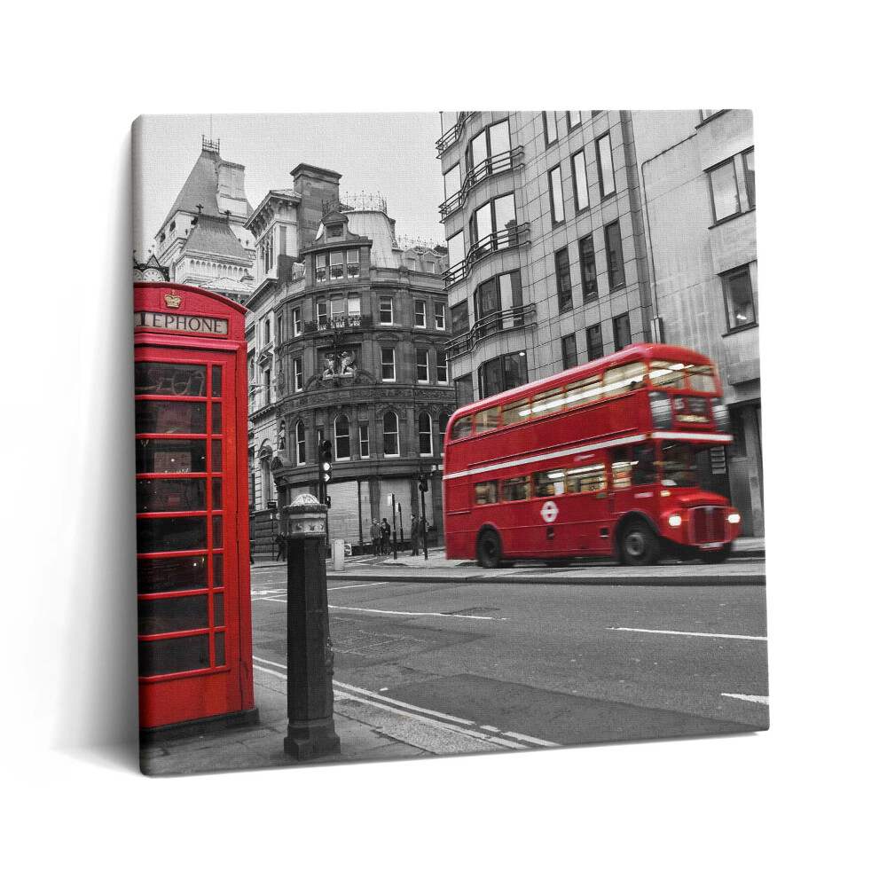 Vászonkép 60x60 Történelmi amerikai busz az utcán