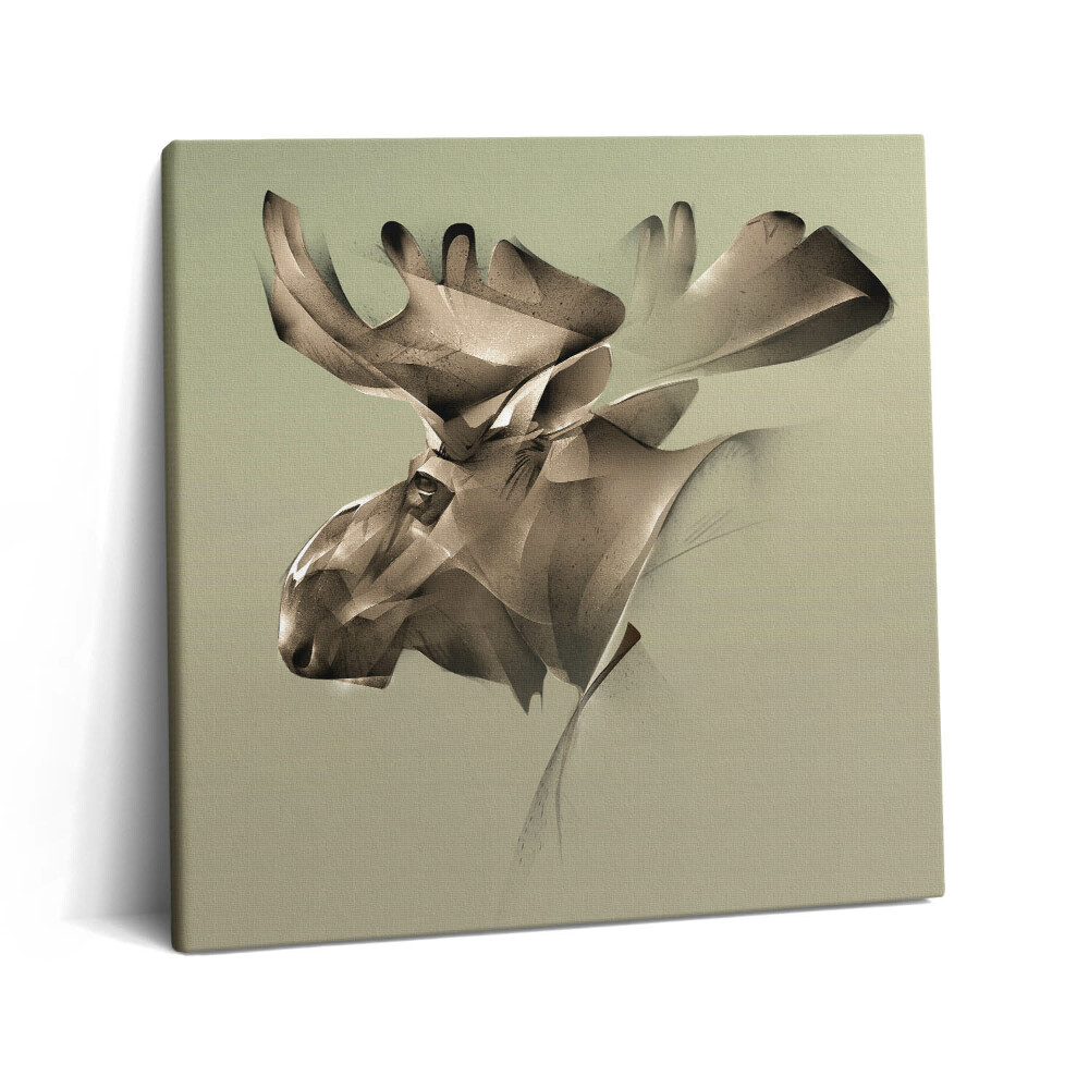 Vászonkép 60x60 Egy jávorszarvas grafikus ábrázolása