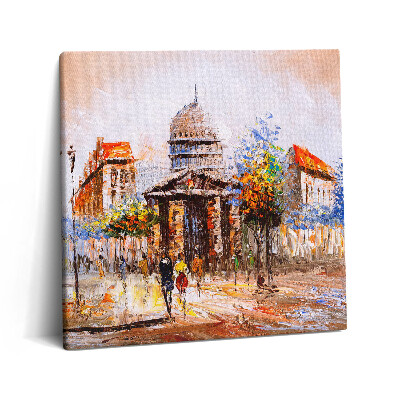 Vászonkép 60x60 Festmény - színes városi művészeti rendetlenség