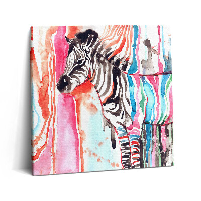Vászonkép 60x60 Illusztráció állatok színes zebra