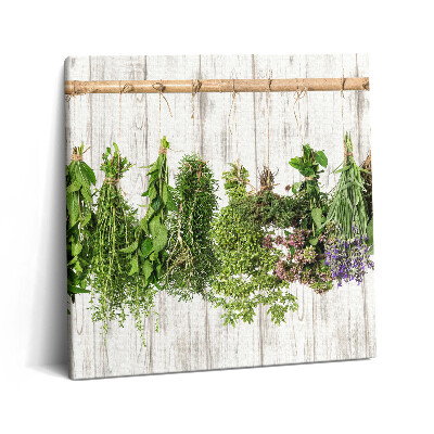 Vászonkép 60x60 Szárított gyógynövények és növények