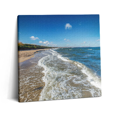 Vászonkép 60x60 Tengerpart és hullámok