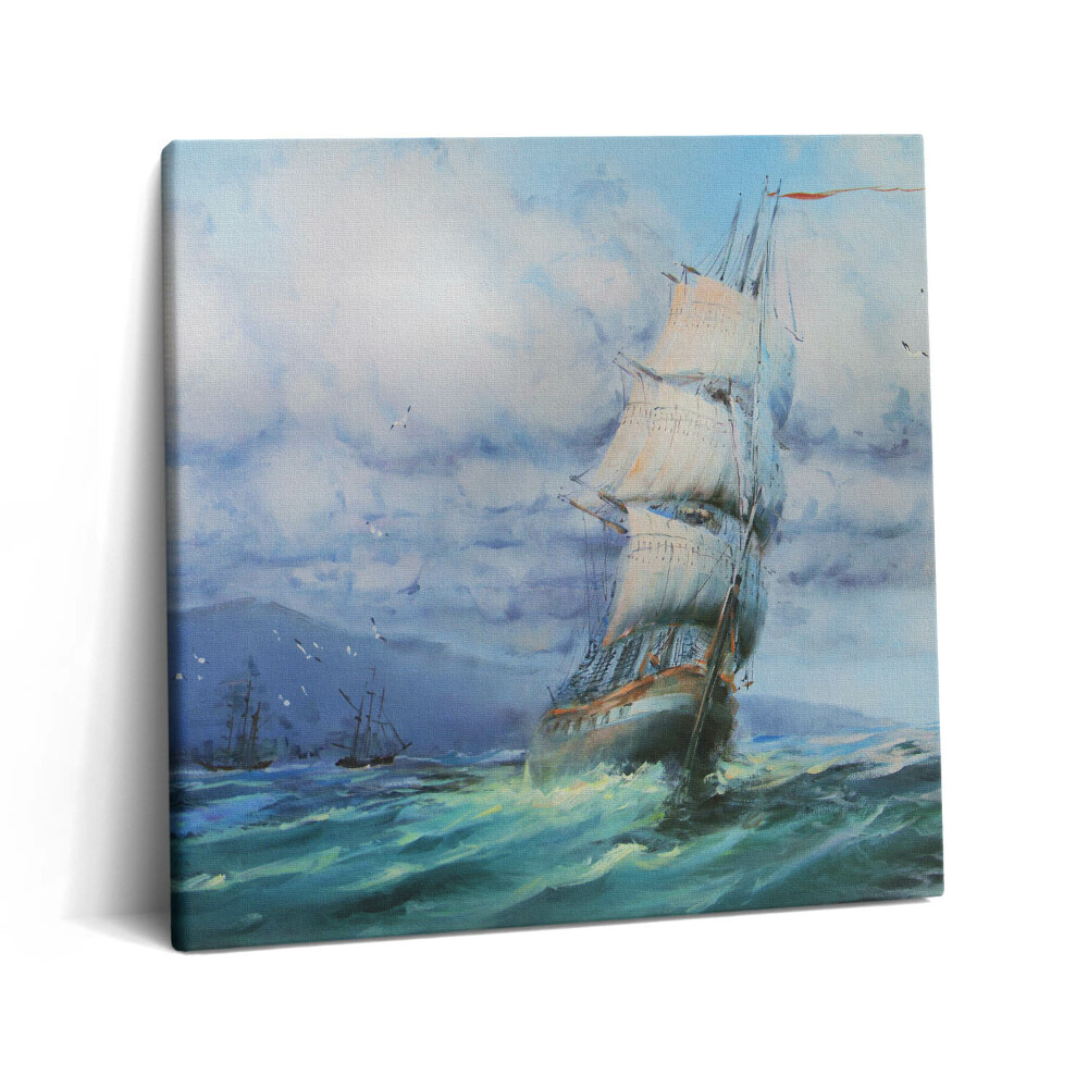 Vászonkép 60x60 Vízre festett hajó