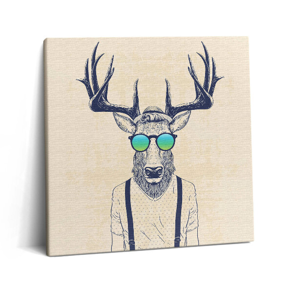Vászonkép 60x60 Absztrakt szarvas emberi vonásokkal