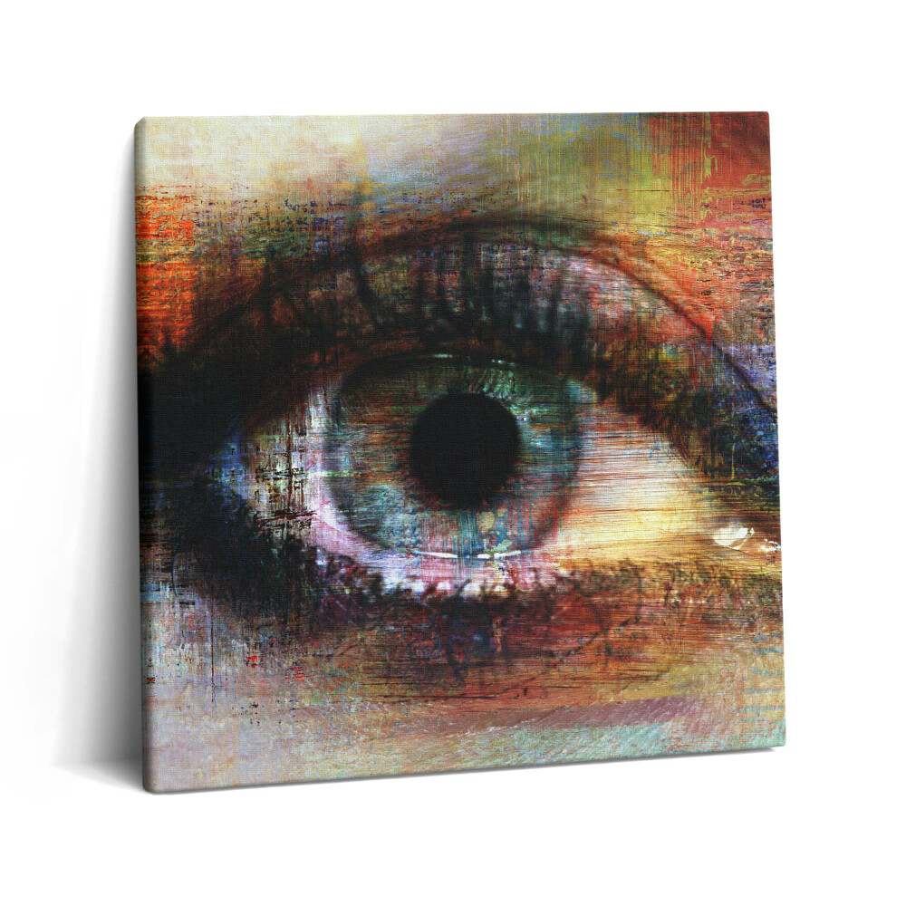 Vászonkép 60x60 Street art - texturált szem