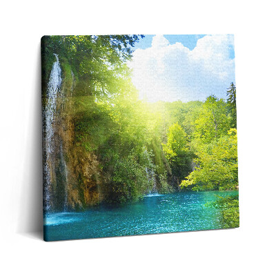 Vászonkép 60x60 Kék lagúna táj