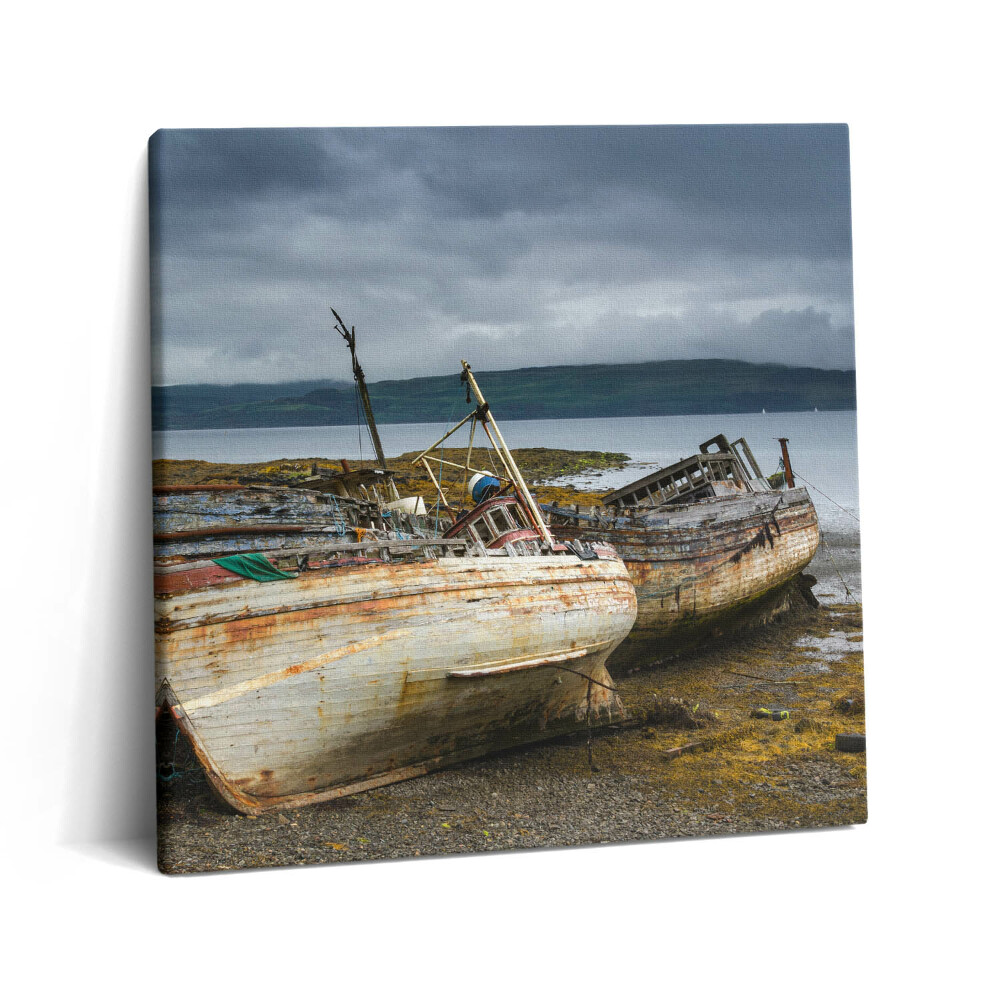 Vászonkép 60x60 Salen-öböl és hajók