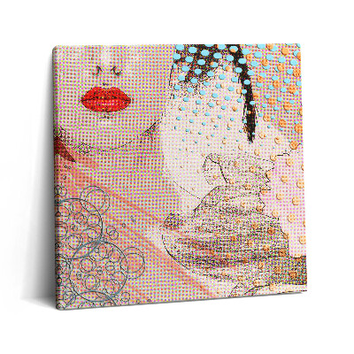 Vászonkép 60x60 Pop art rajzfilm illusztráció