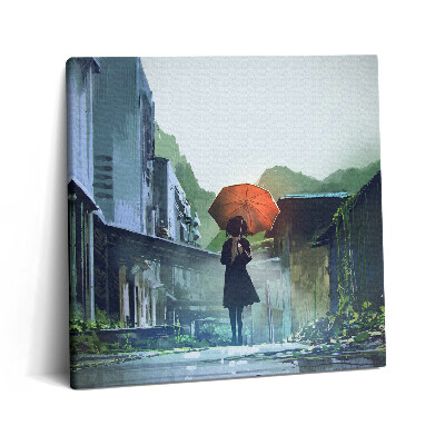 Vászonkép 60x60 Séta és angol időjárás