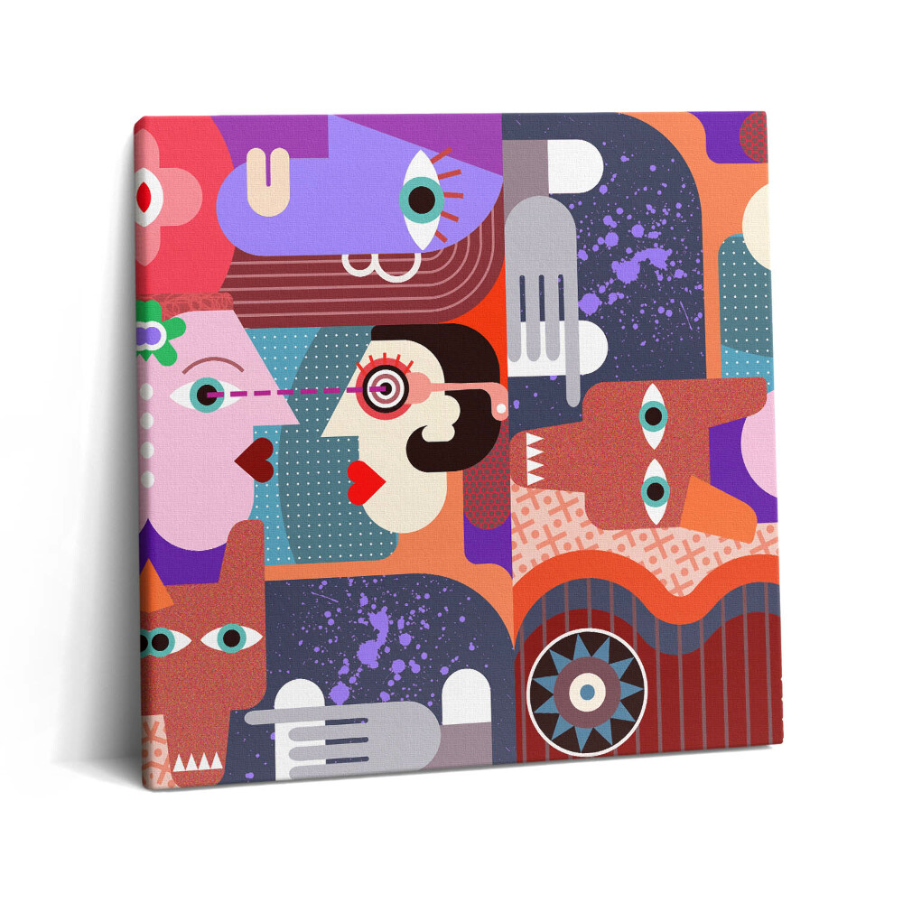 Vászonkép 60x60 Absztrakt arcok