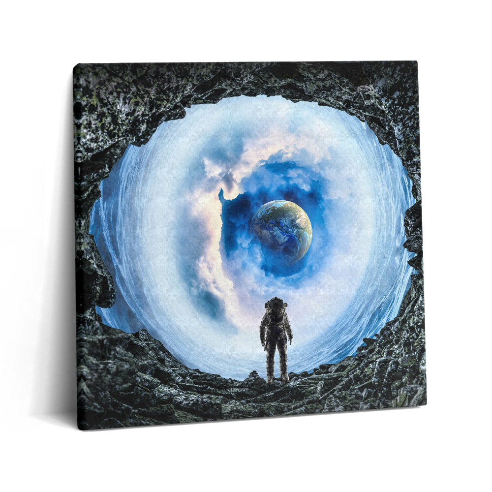 Vászonkép 60x60 Űrlyuk és űrhajós