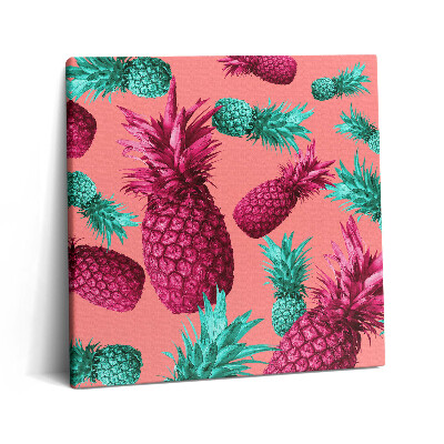 Vászonkép 60x60 Színes ananászok