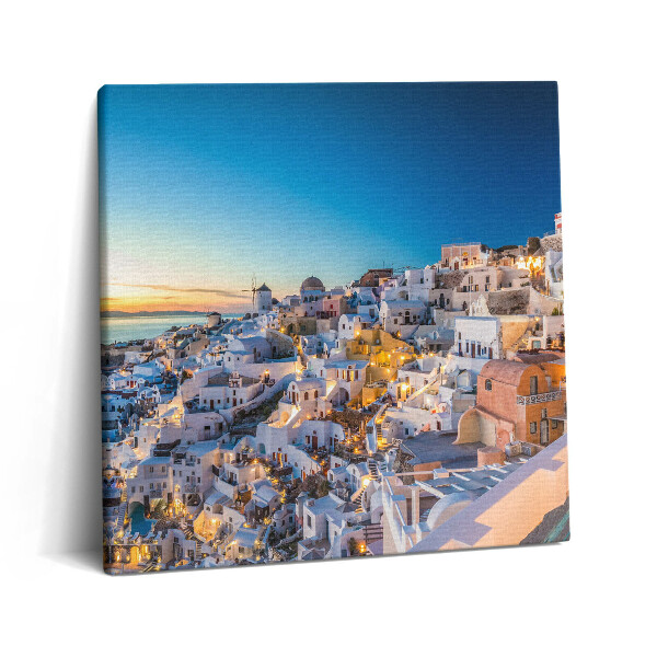 Vászonkép 60x60 Naplemente Szantorini