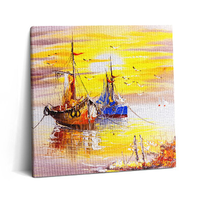 Vászonkép 60x60 Festett hajók