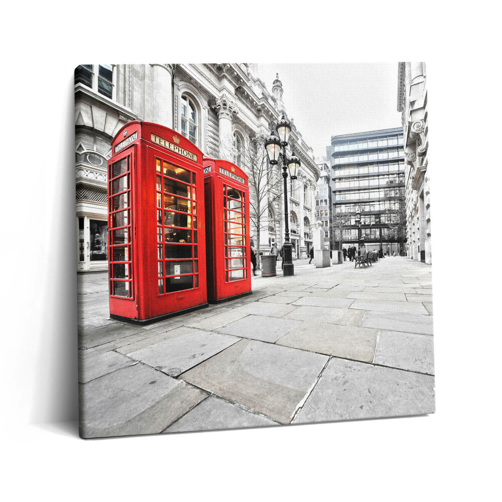 Vászonkép 60x60 Vörös telefonfülkék London