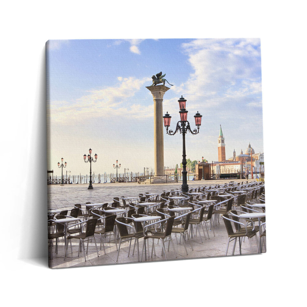 Vászonkép 60x60 Hagyományos piac Velencében