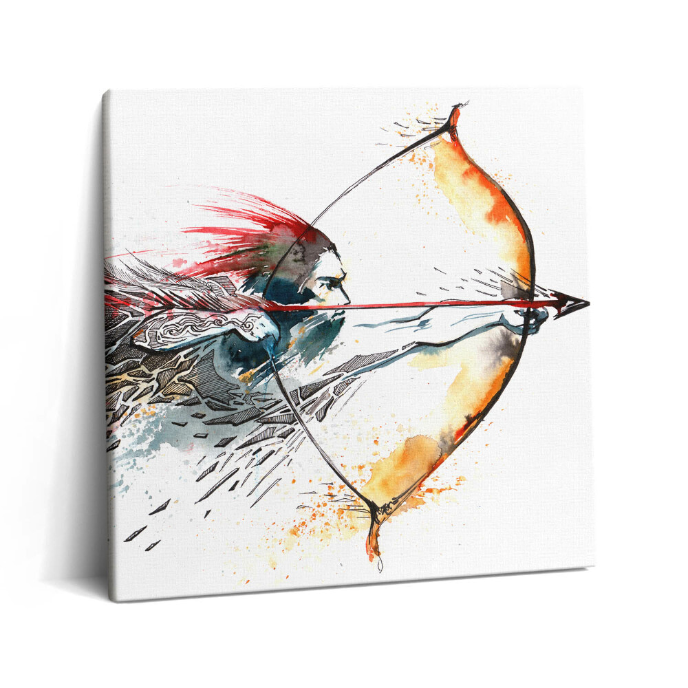 Vászonkép 60x60 Harcos vadászat közben