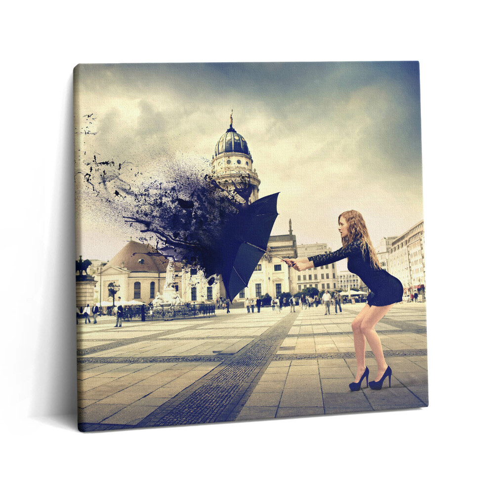 Vászonkép 60x60 Nő esernyővel