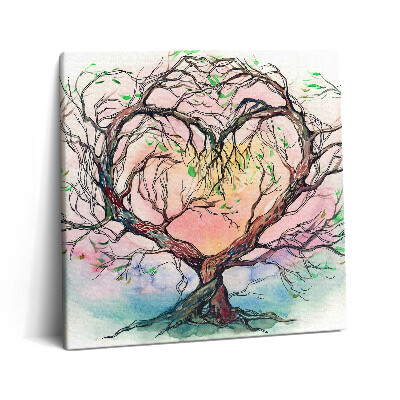 Vászonkép 60x60 Szívfa a szerelem szimbóluma