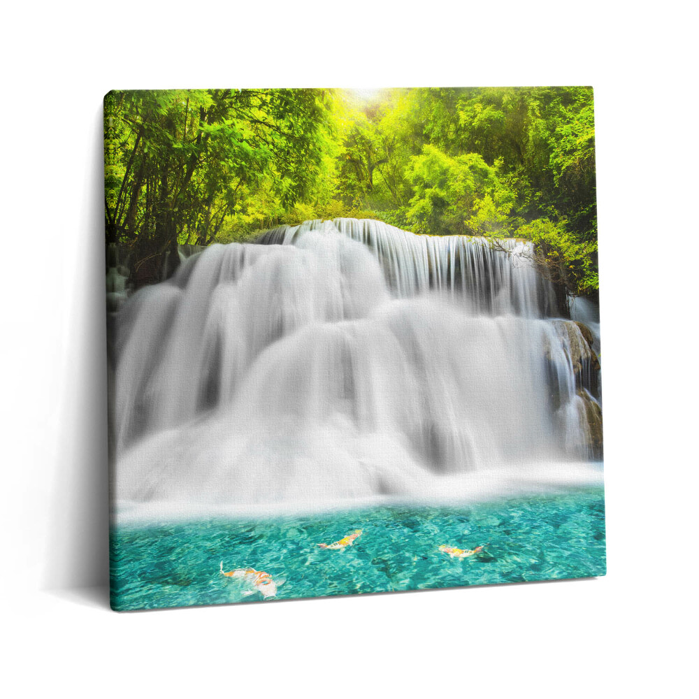 Vászonkép 60x60 Huai Mae Khamin vízesés Thaiföldön