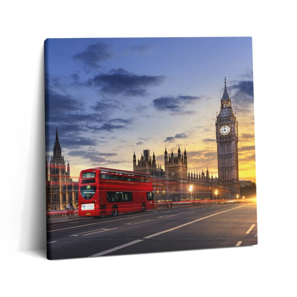 Vászonkép 60x60 Piros busz Londonban