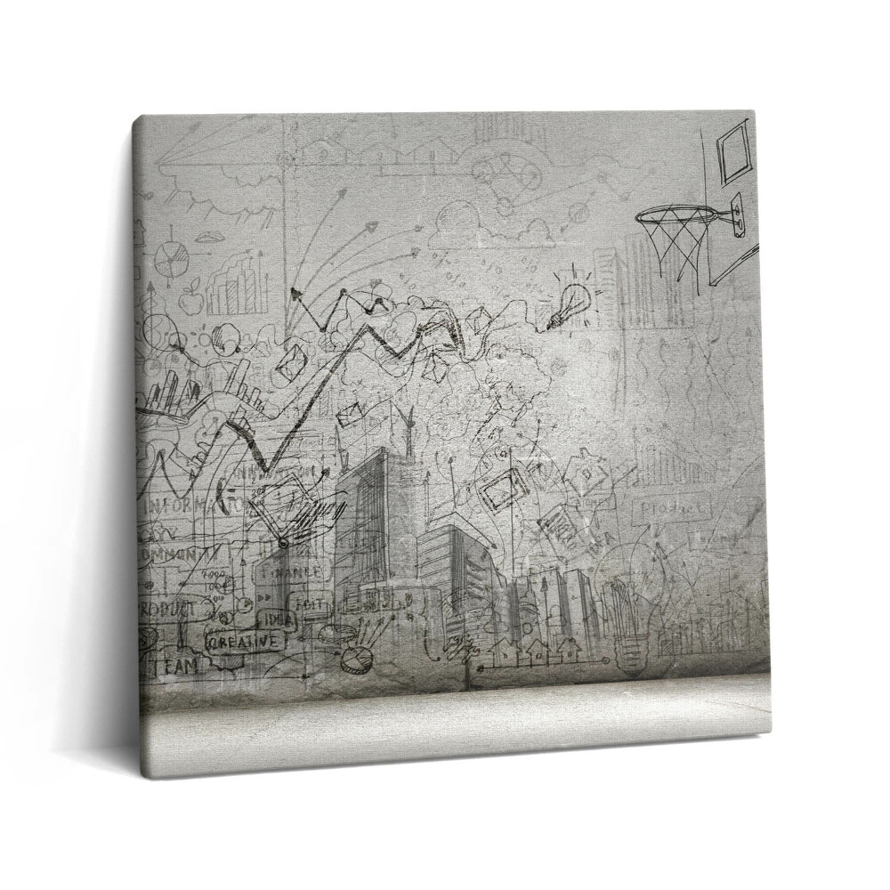 Vászonkép 60x60 Városi vázlat