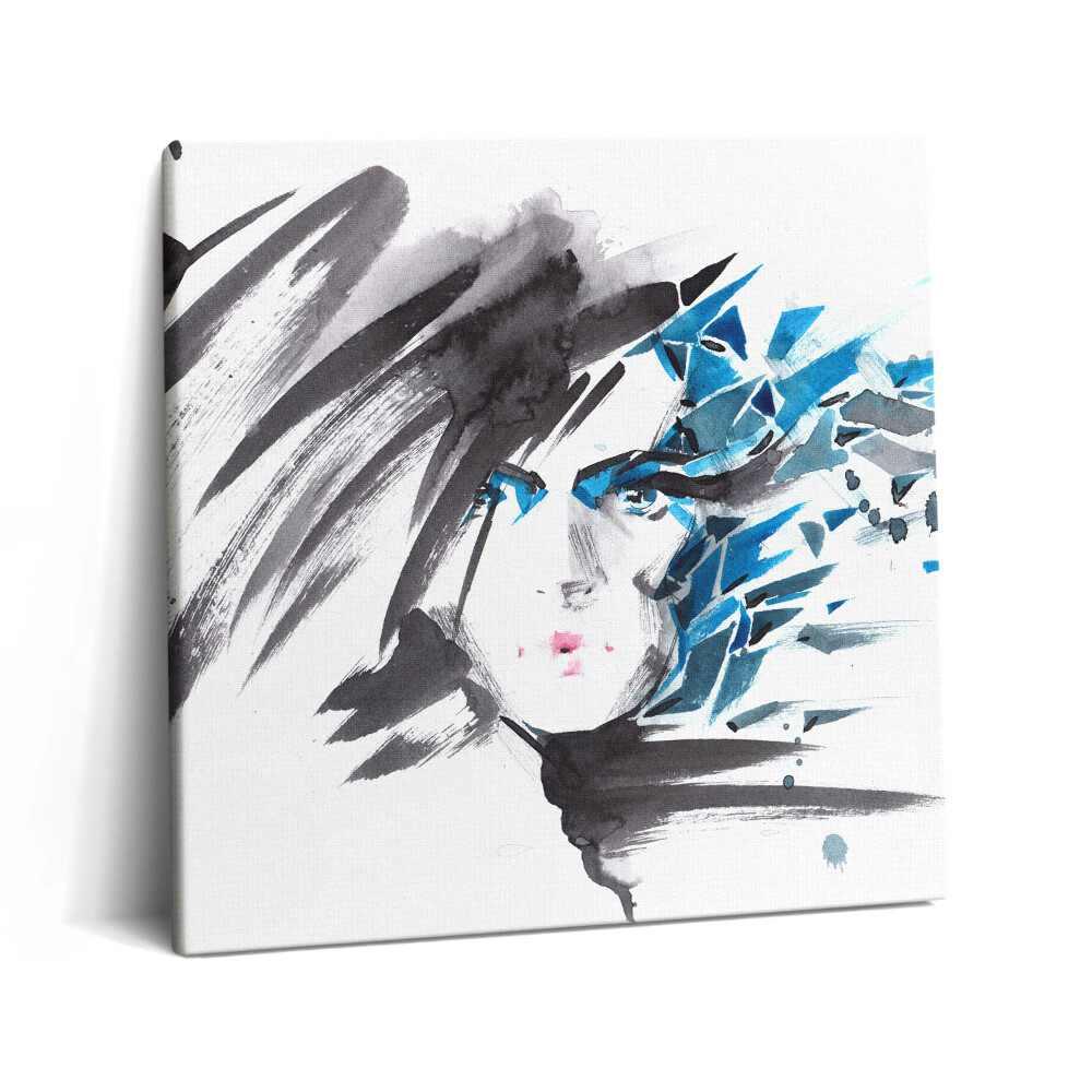 Vászonkép 60x60 Absztrakcióval küzdő nő